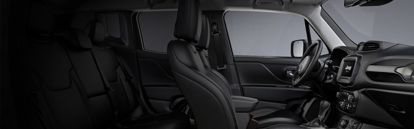 Side interior view of the front seats on the 2021 Jeep Renegade Limited.